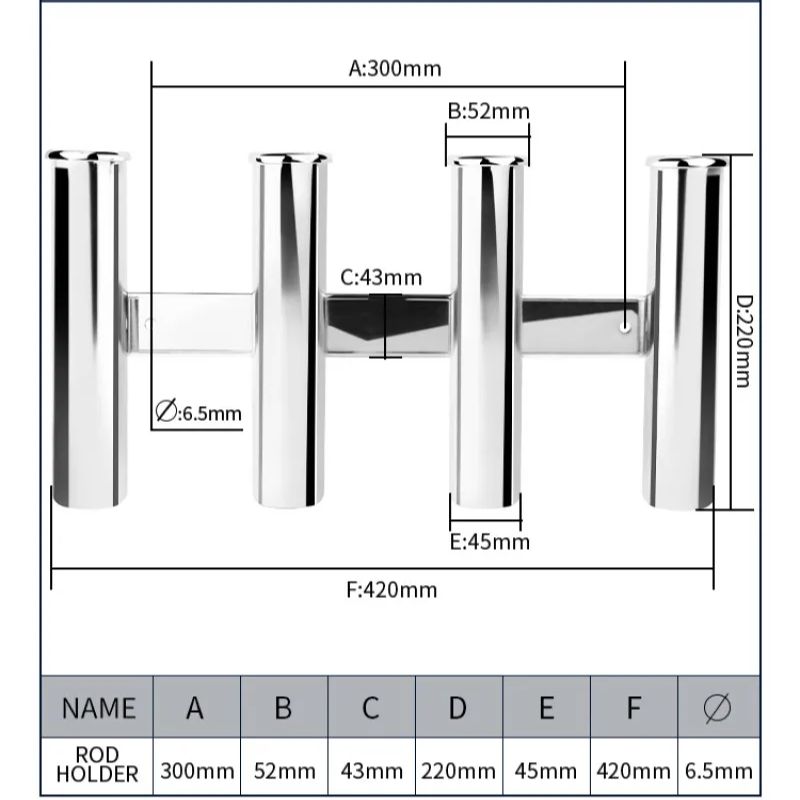 Stainless Steel 4 Tubes Rod Ho - огляд і ціна Fishing Rod Boat