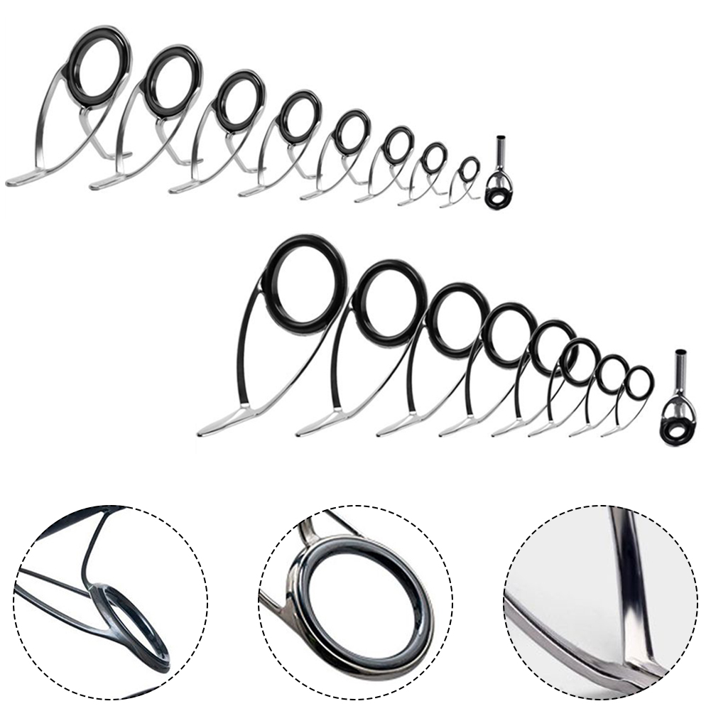 9 Pcs Fishing Rod  Guide Ceram - огляд і ціна Fishing Rod Tip Replacement