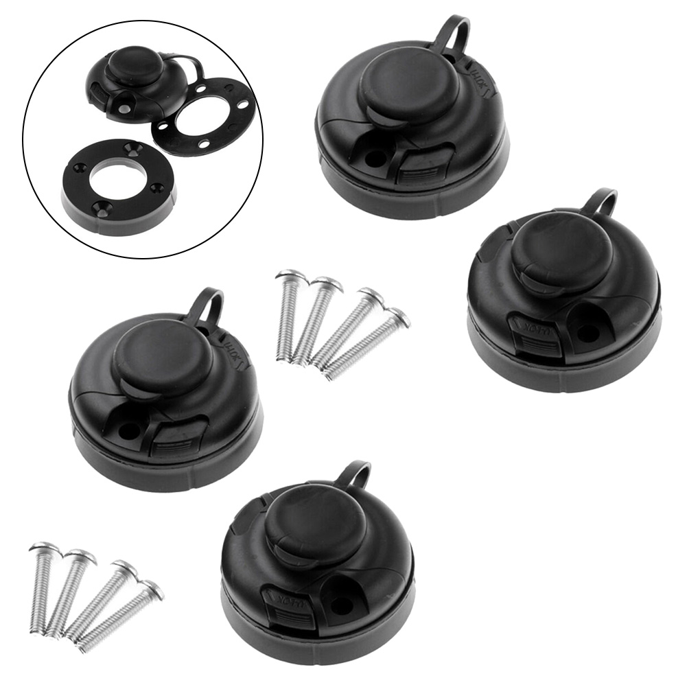 4Pcs Black ABS Fishing Rod Hol - огляд і ціна Fishing Rod Boat