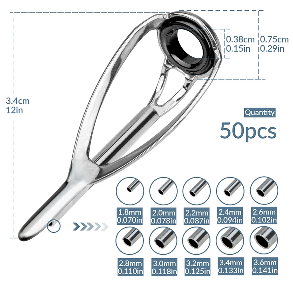 THKFISH 50pcs Fishing Rod Guid - огляд і ціна Fishing Rod Tip Replacement