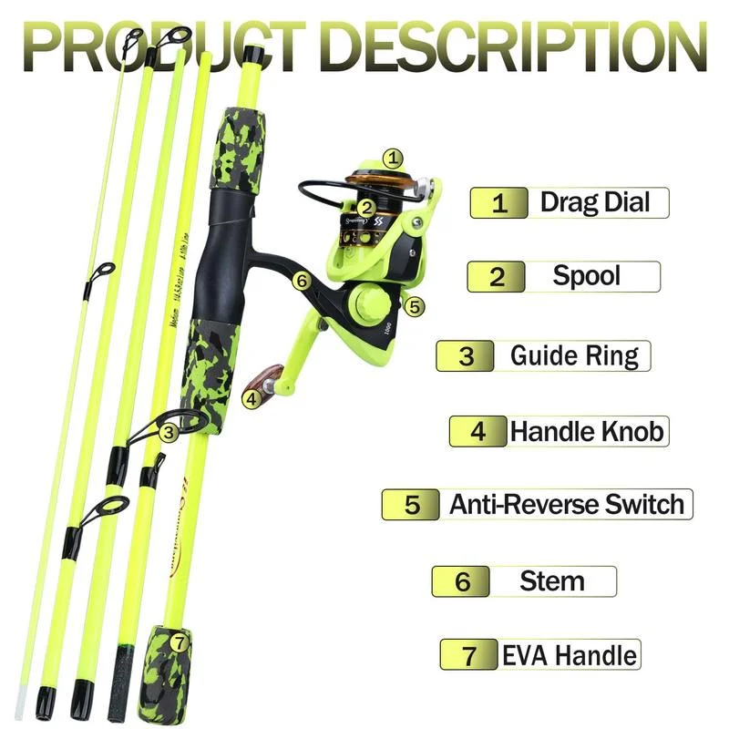 Sougayilang Portable 5 Section - огляд і ціна Fishing Rod Spinning